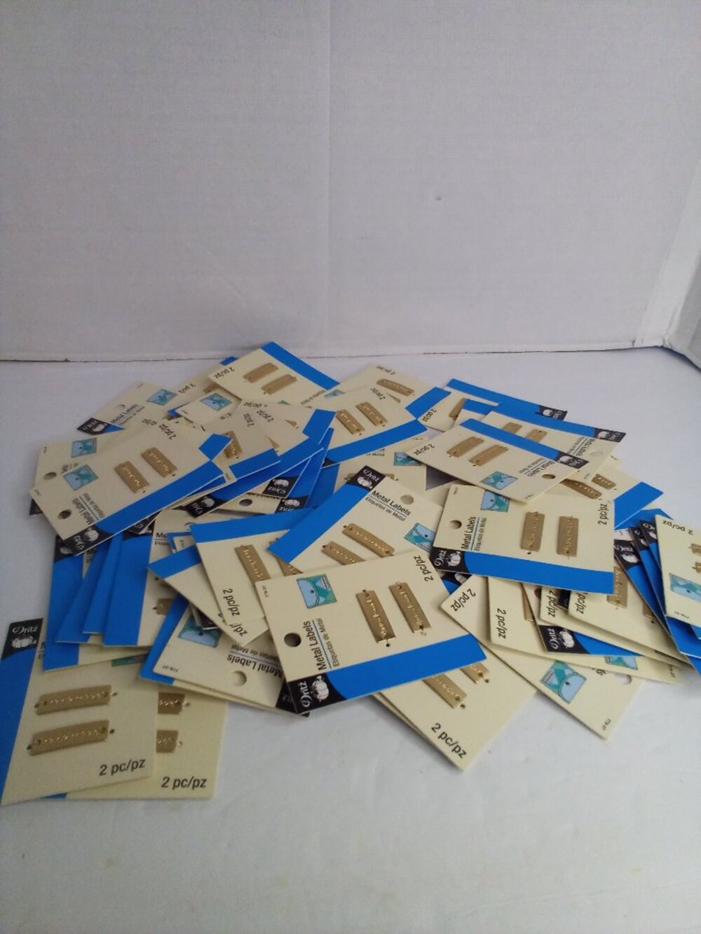 Dritz Metal Labels "handmade" 60 Packs Of 2 120 Labels DIY Craft Hardware